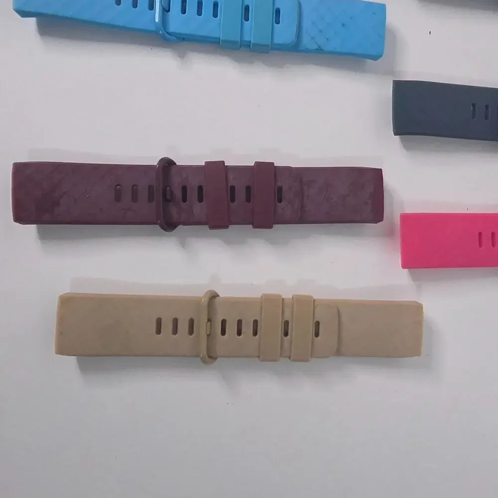 Lot 16 Fitbit Charge 3 4 Replacement Bands Assorted Colors Silicone Wristbands